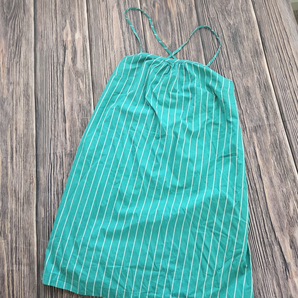 NEW A New Day Target Teal Striped Sundress Strappy Coverup Summer xs